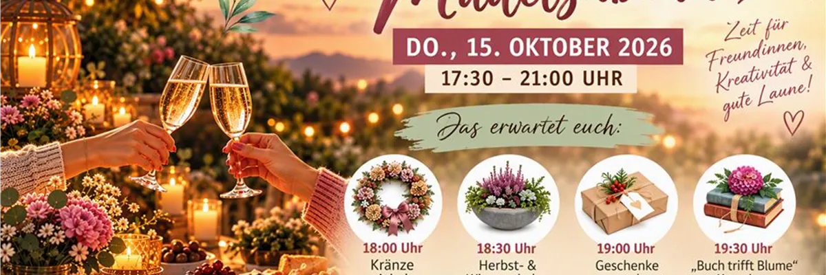 Einladung zum Mädelsabend im Gärtnerhof