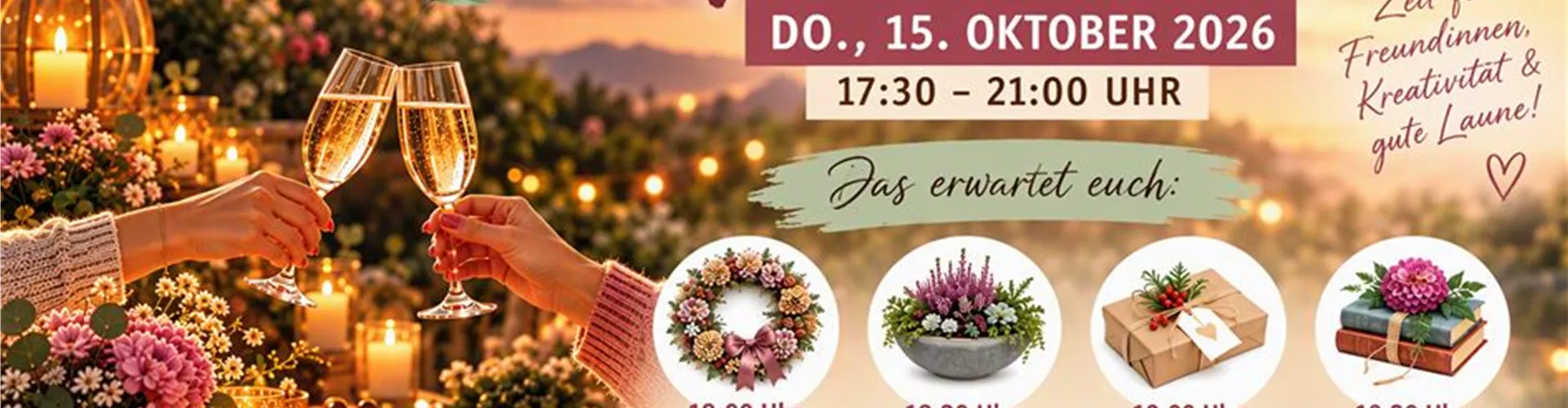 Einladung zum Mädelsabend im Gärtnerhof